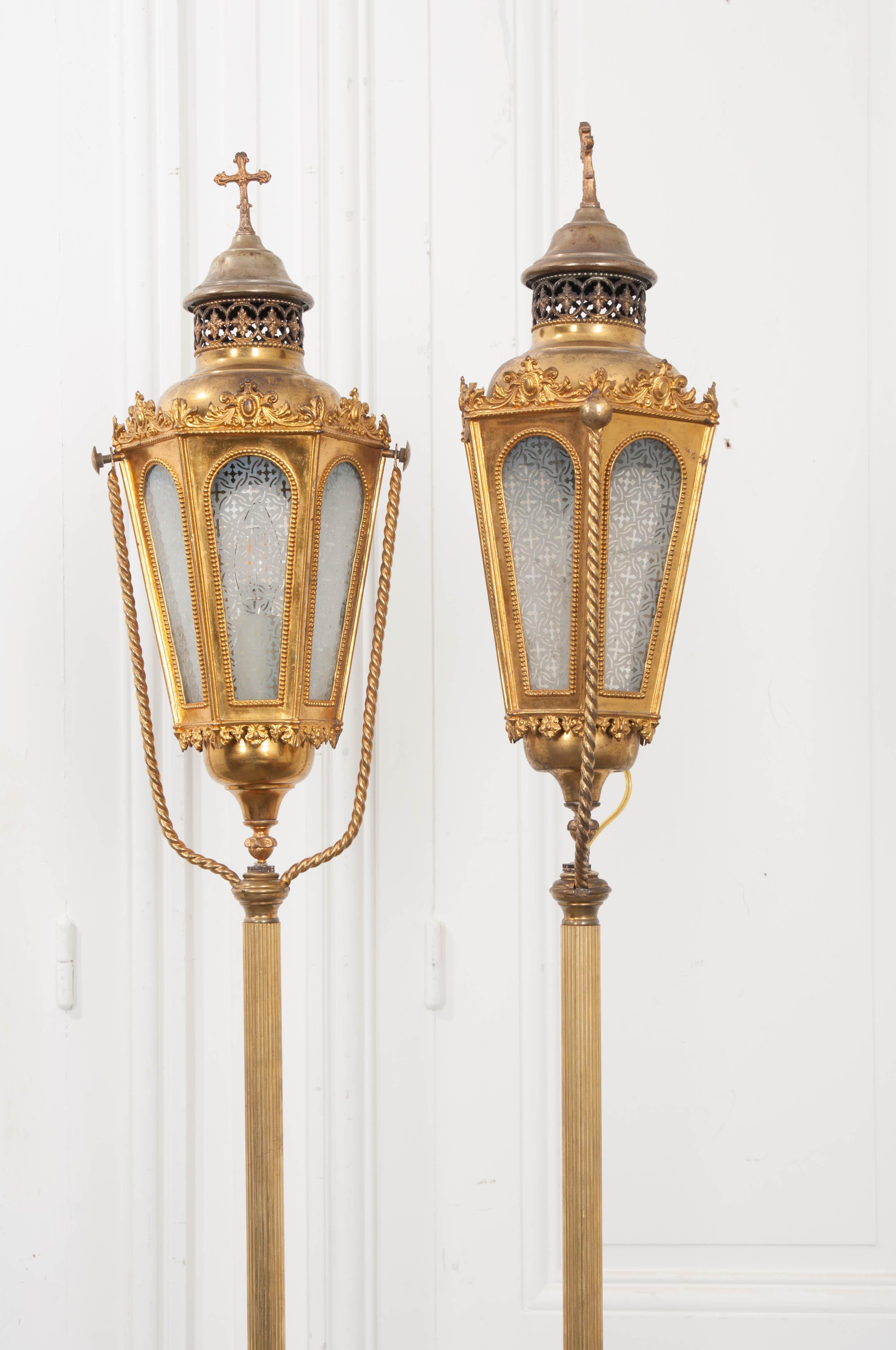 Pair of Early 20th Century French Church Lanterns 3