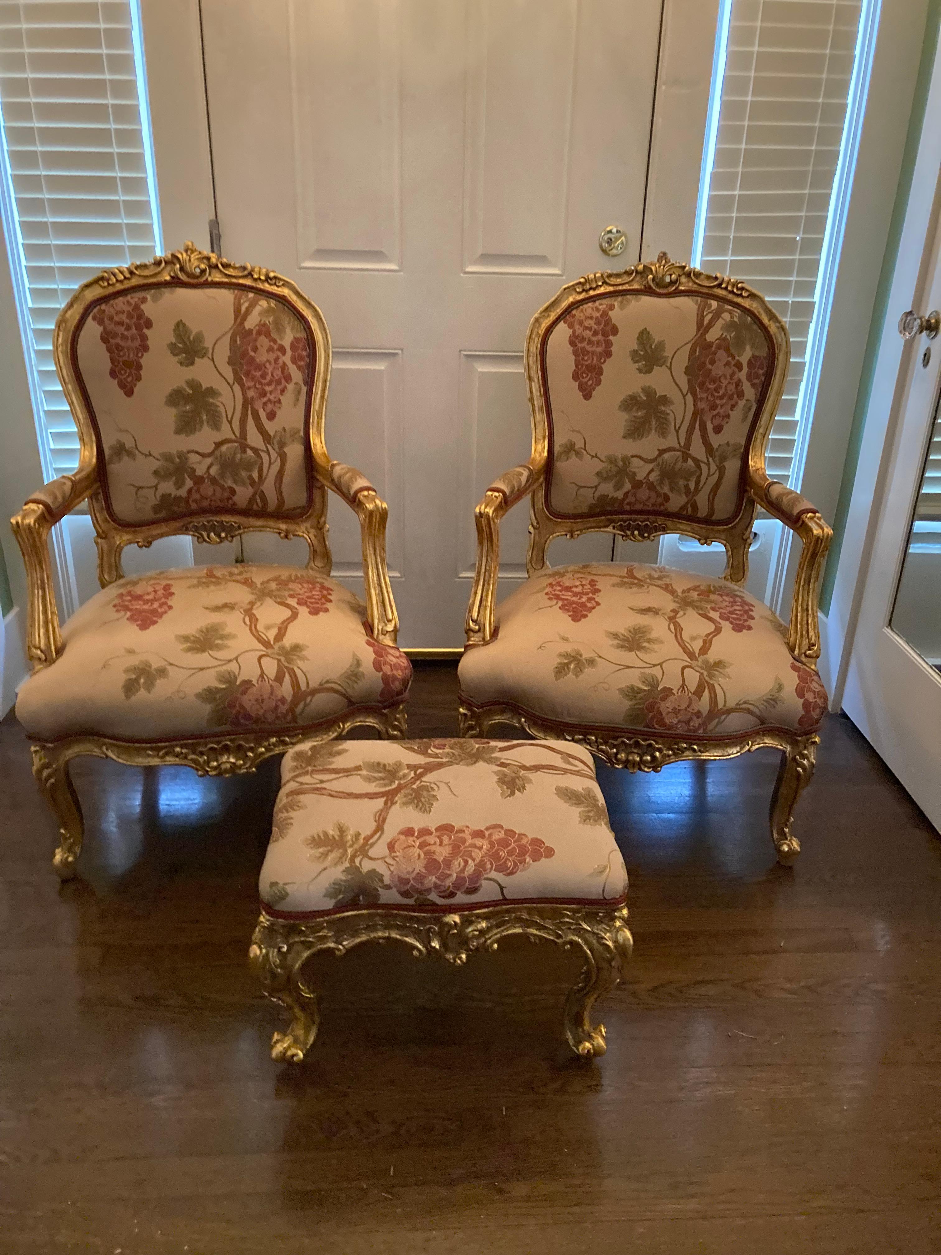Pair of Early 20th Century French Large Scale Chairs  For Sale 1