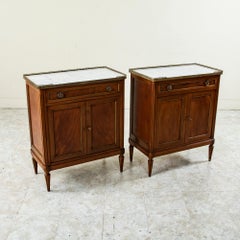 Pair of Early 20th Century French Louis XVI Style Mahogany Buffets, Nightstands