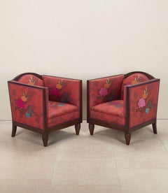 Pareja de sillones franceses de caoba de principios del siglo XX, Círculo de Maurice Dufrêne