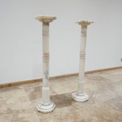 Pair of Early 20th century French Marble or Alabaster Columns