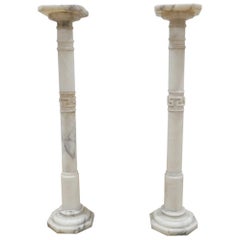Pair of Early 20th century French Marble or Alabaster Columns
