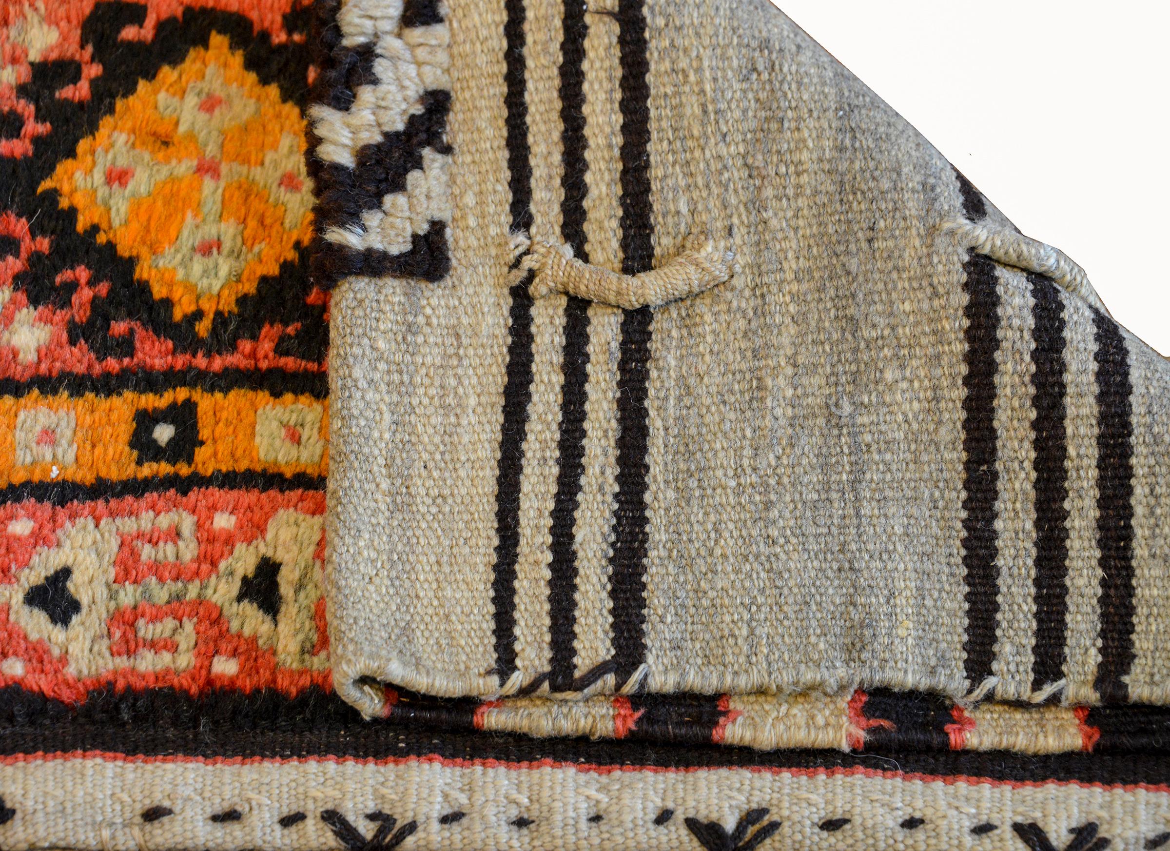 Wool Pair of Early 20th Century Gabbeh Grain Bag Rugs For Sale