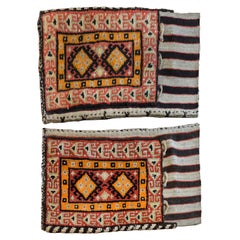 Pareja de alfombras de saco de grano gabbeh de principios del siglo XX