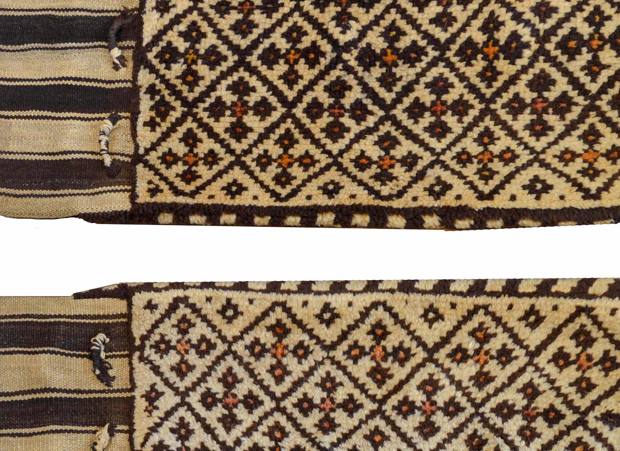 Tribal Pair of Early 20th Century Gabbeh Grain Bags For Sale