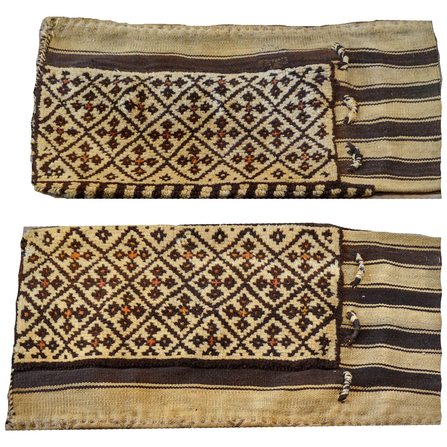 Pair of Early 20th Century Gabbeh Grain Bags For Sale