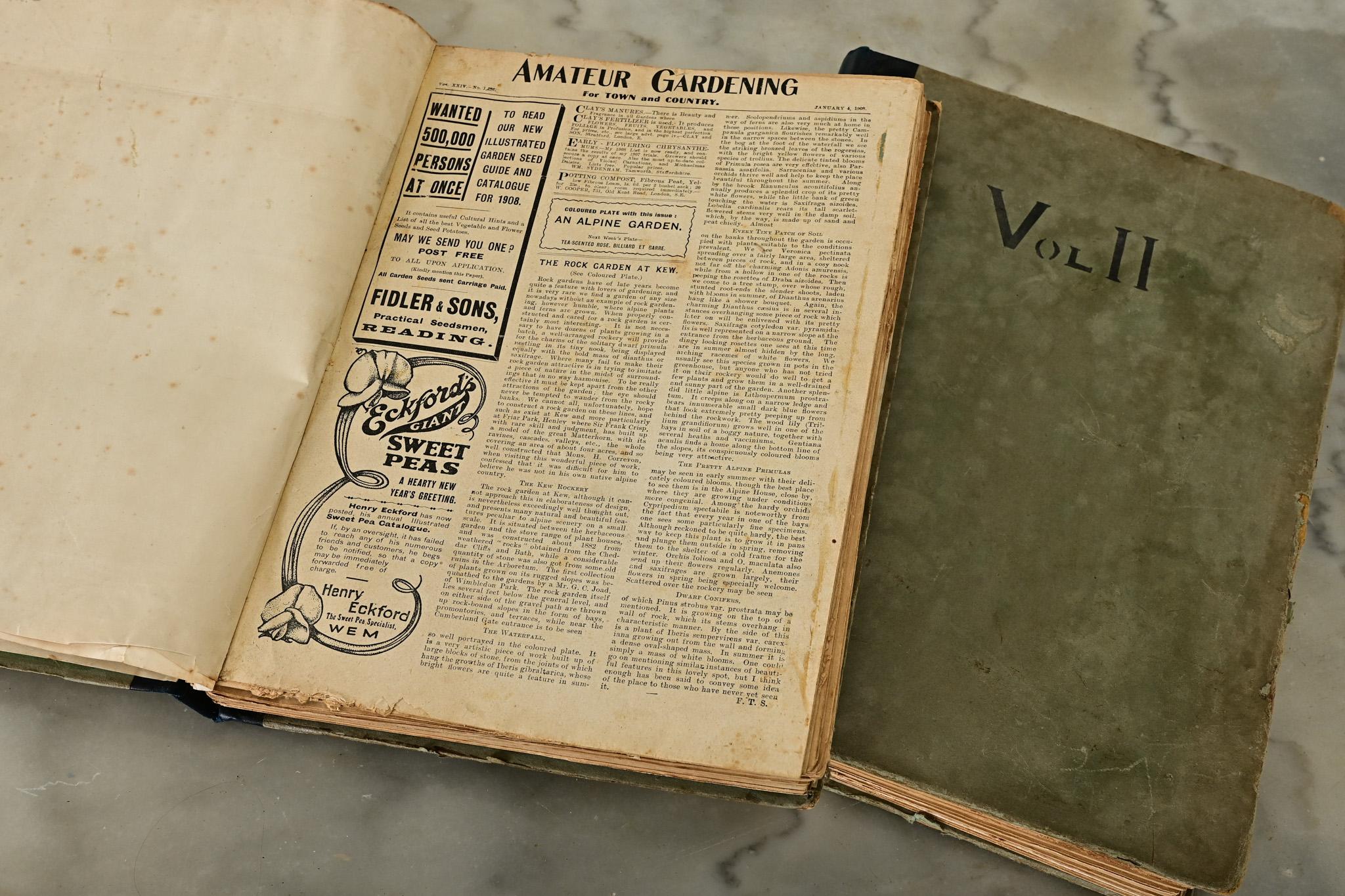 Pair of Early 20th Century Gardening Books For Sale 1