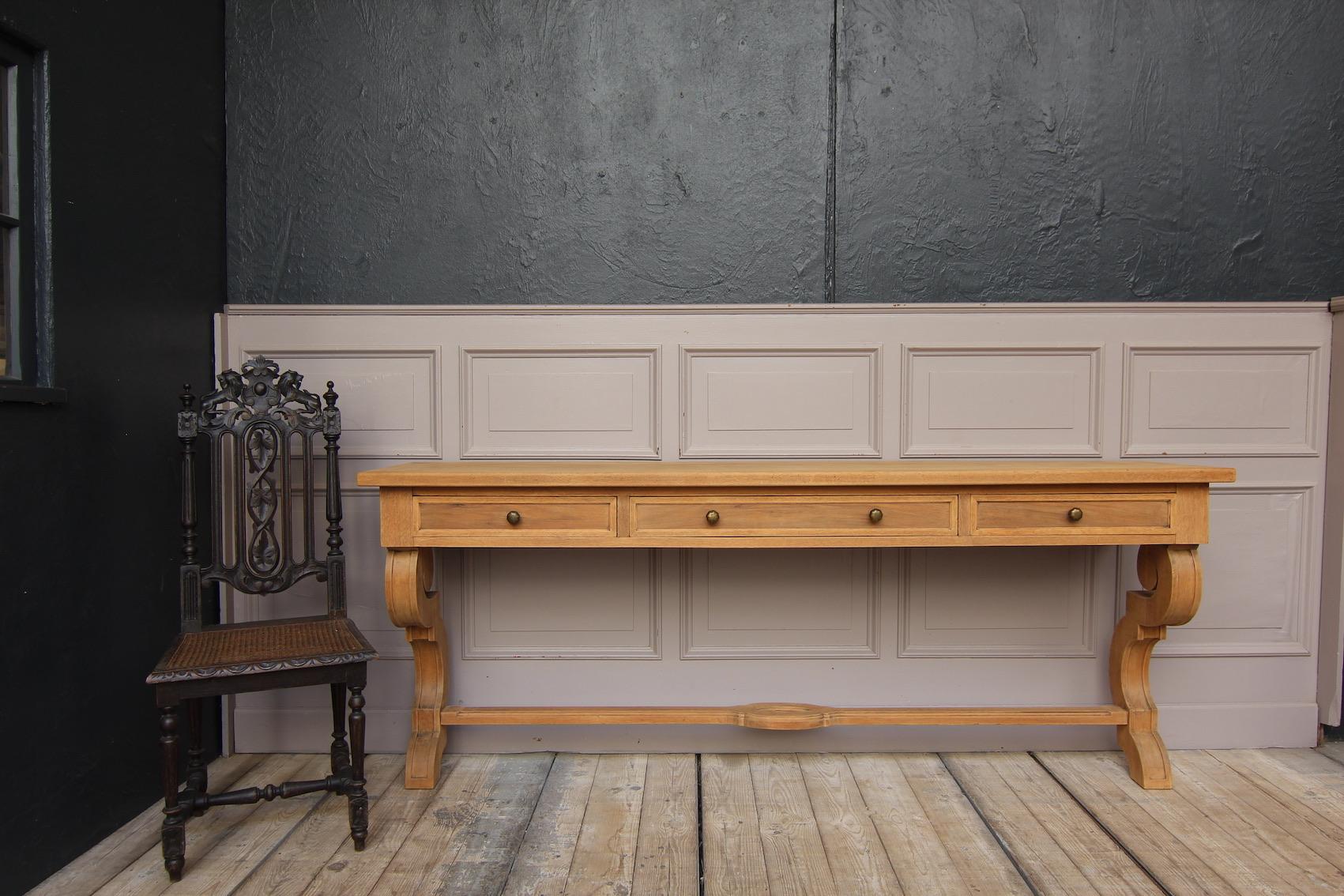 Pair of Early 20th Century German Pharmacy Console Tables 1