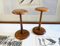Pair of Early 20th Century German Walnut Hat Stands, Milliner's Shop Display