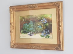 Pair of Early 20th Century Gold Gilt Framed Paintings by E. Chester