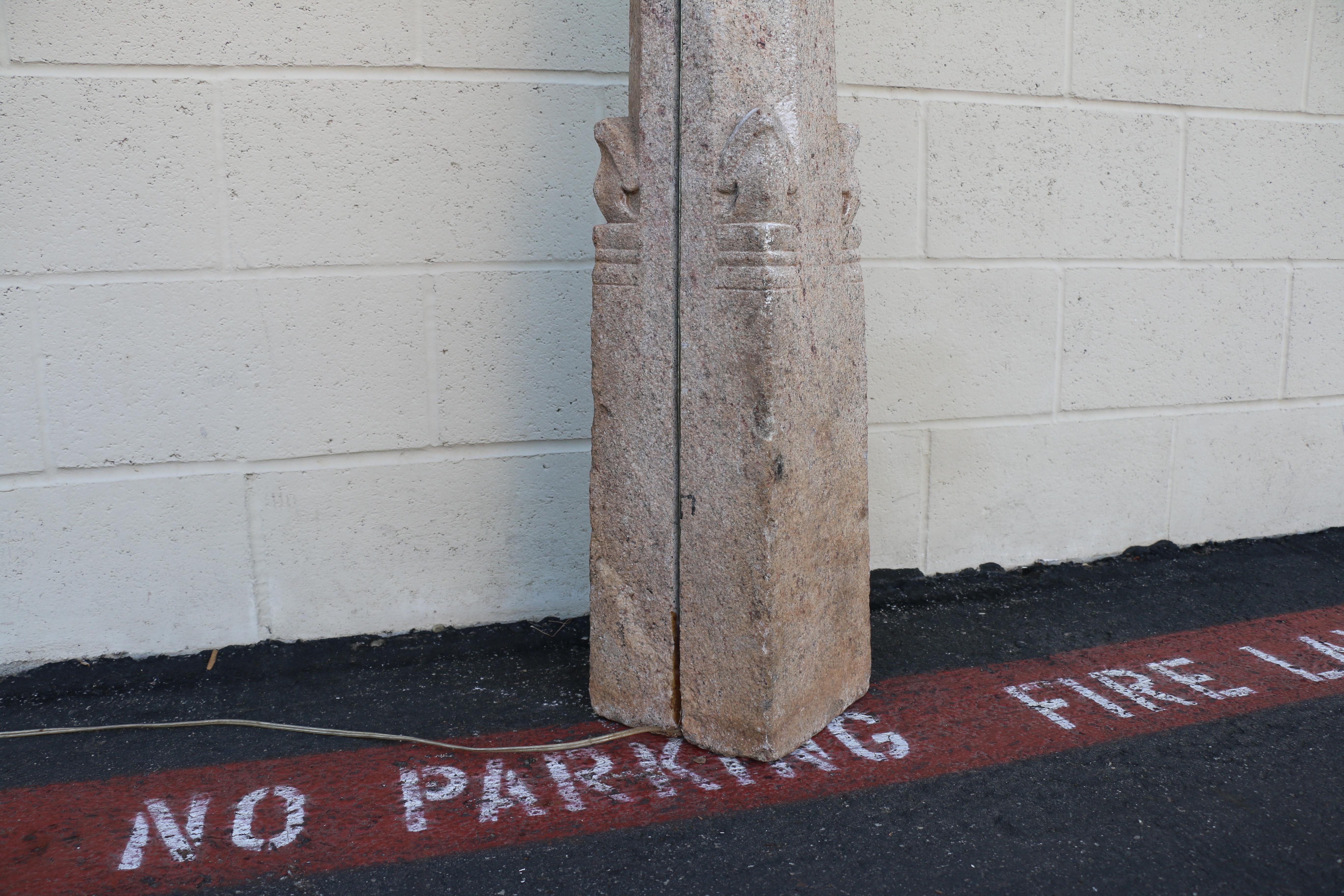 Pair of Early 20th-Century Granite Monumental Floor Lamp For Sale 13