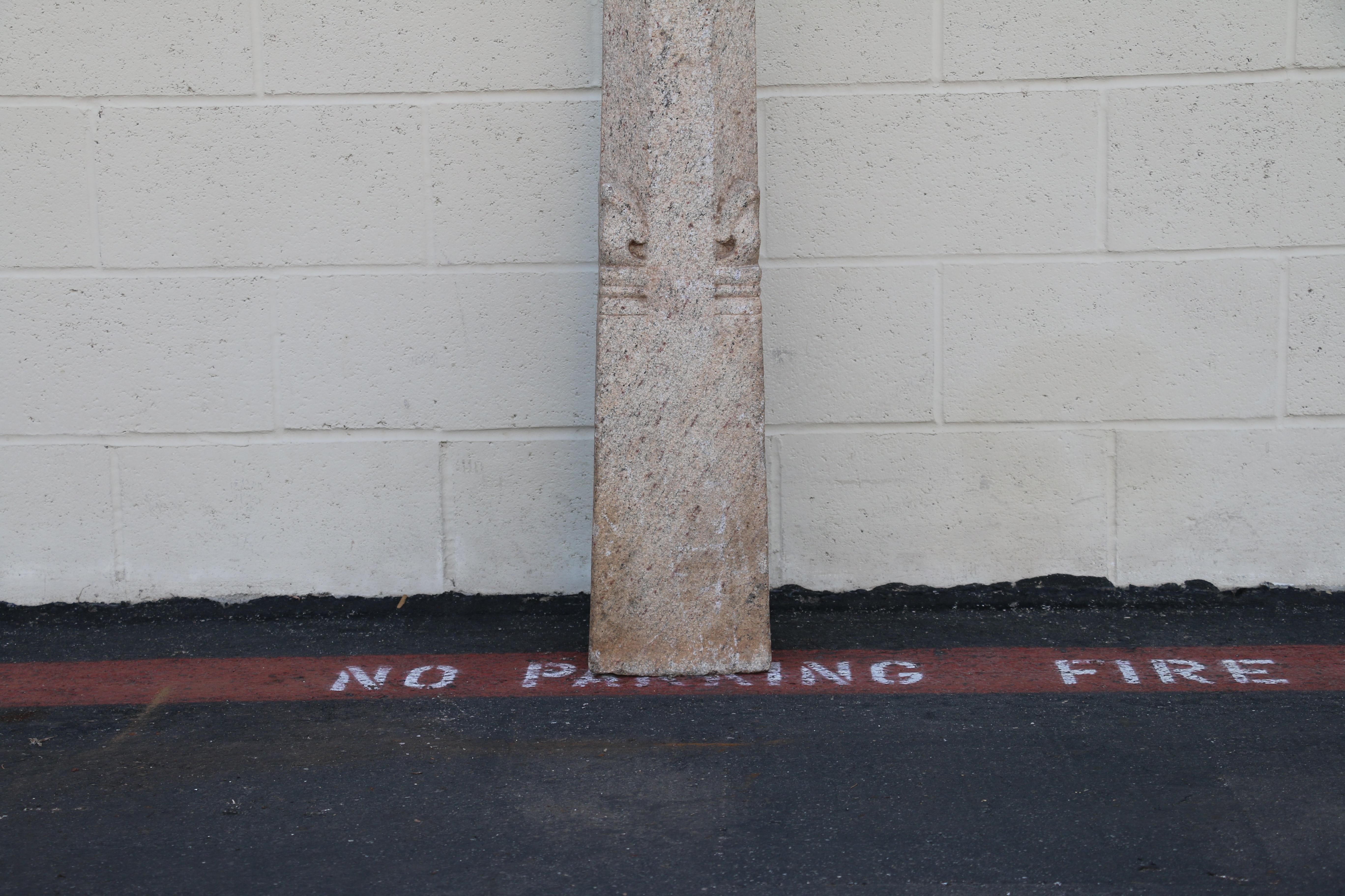 Pair of Early 20th-Century Granite Monumental Floor Lamp For Sale 3