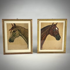 Pair of Early 20th Century Horse Portraits