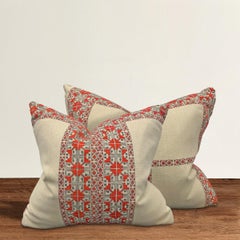 Pair of Early 20th Century Hungarian Embroidery Pillows