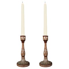 Pair of Early 20th Century Anglo-Indian Candlesticks
