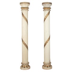 Pair of Early 20th Century Indian Wooden Columns