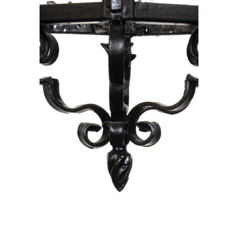Spanish Colonial Pair of Early 20th Century Iron Exterior Lanterns For Sale