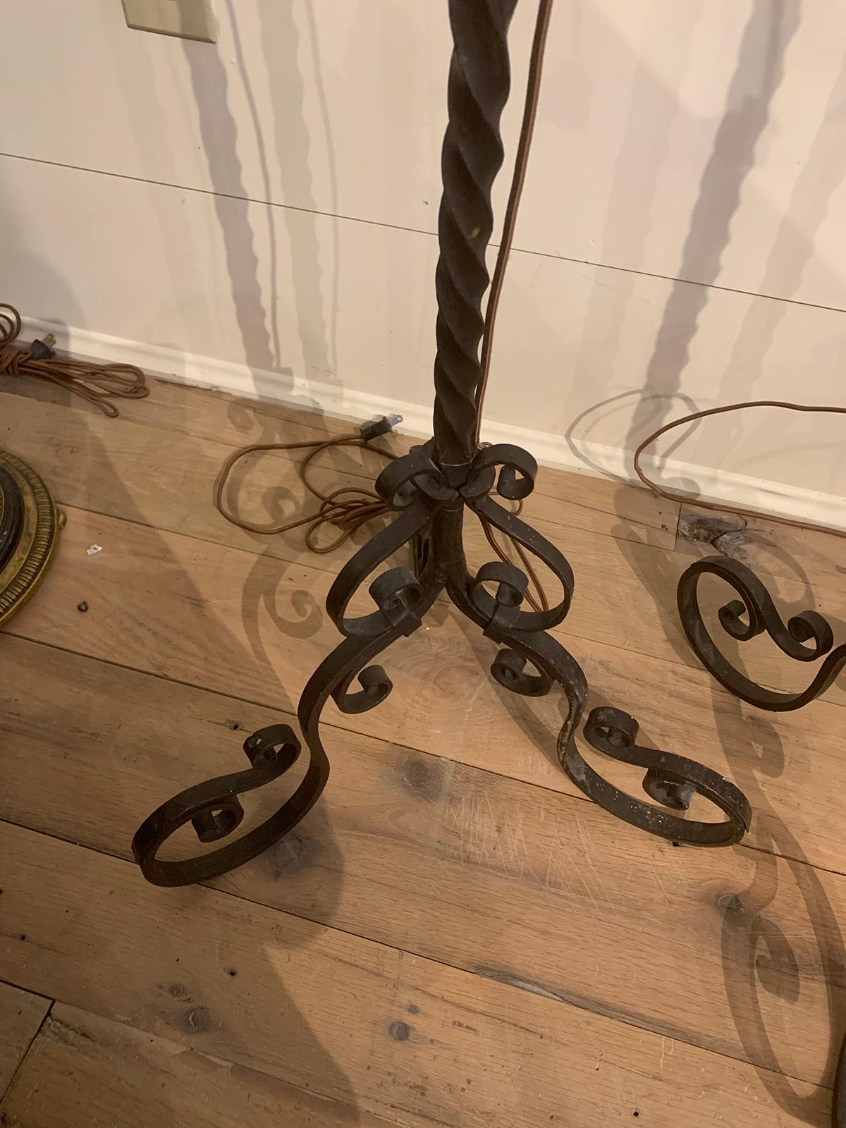 Pair of Early 20th Century Iron Floor Lamps 7