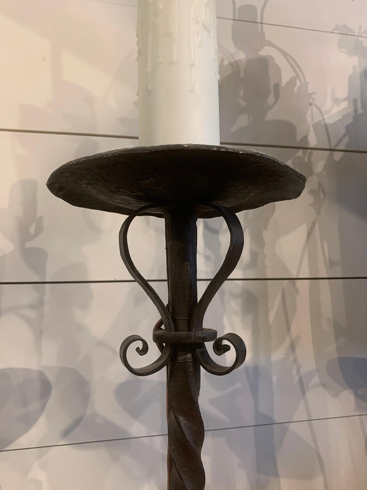 Pair of Early 20th Century Iron Floor Lamps 4