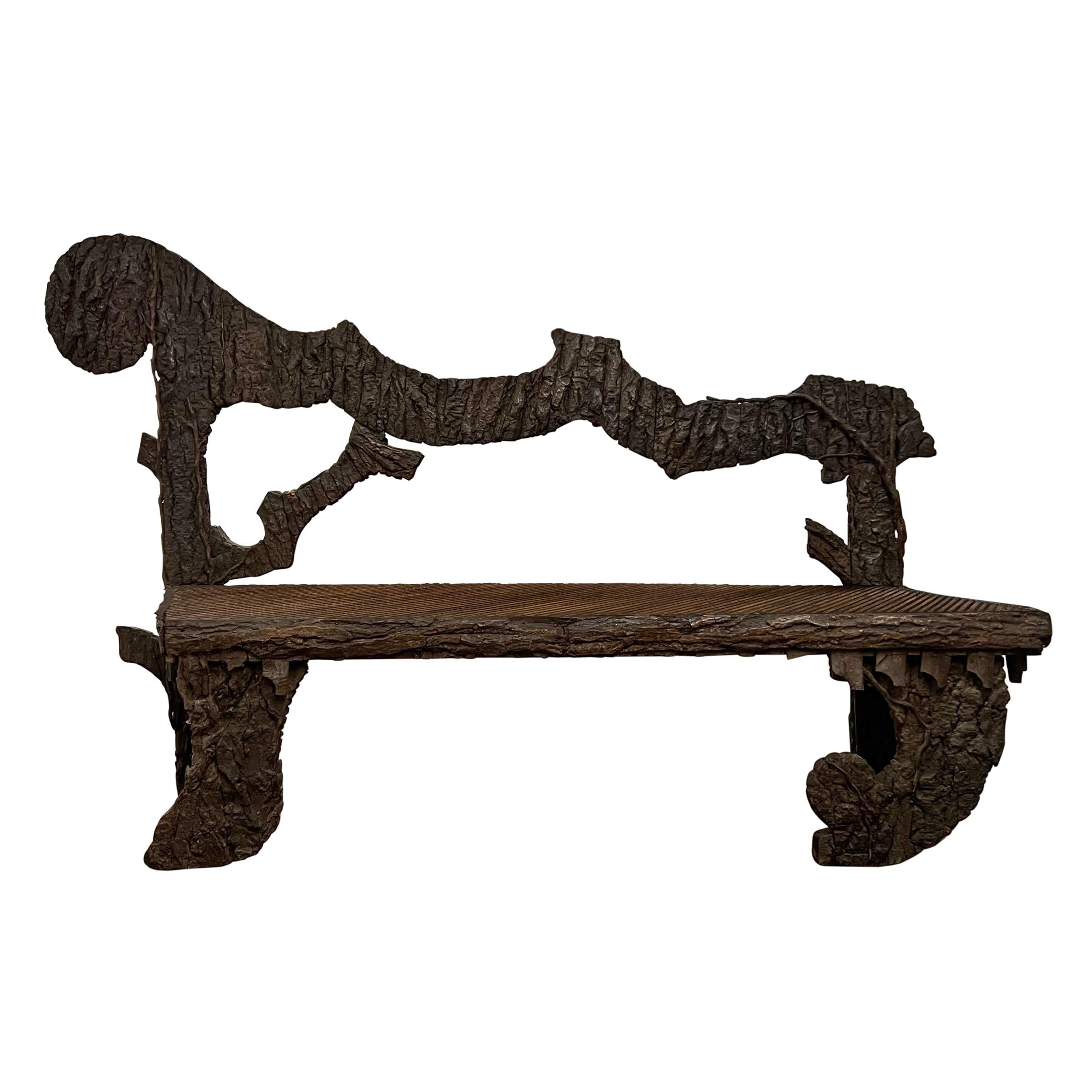 Rustic Pair of Early 20th Century Italian Benches from a Tyrolean Chalet For Sale