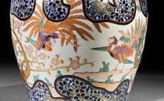 Pair of Early 20th Century Japanese Imari Porcelain Table Lamps