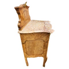 Pair of Early 20th Century Italian Night Tables Commodes with Marble Tops