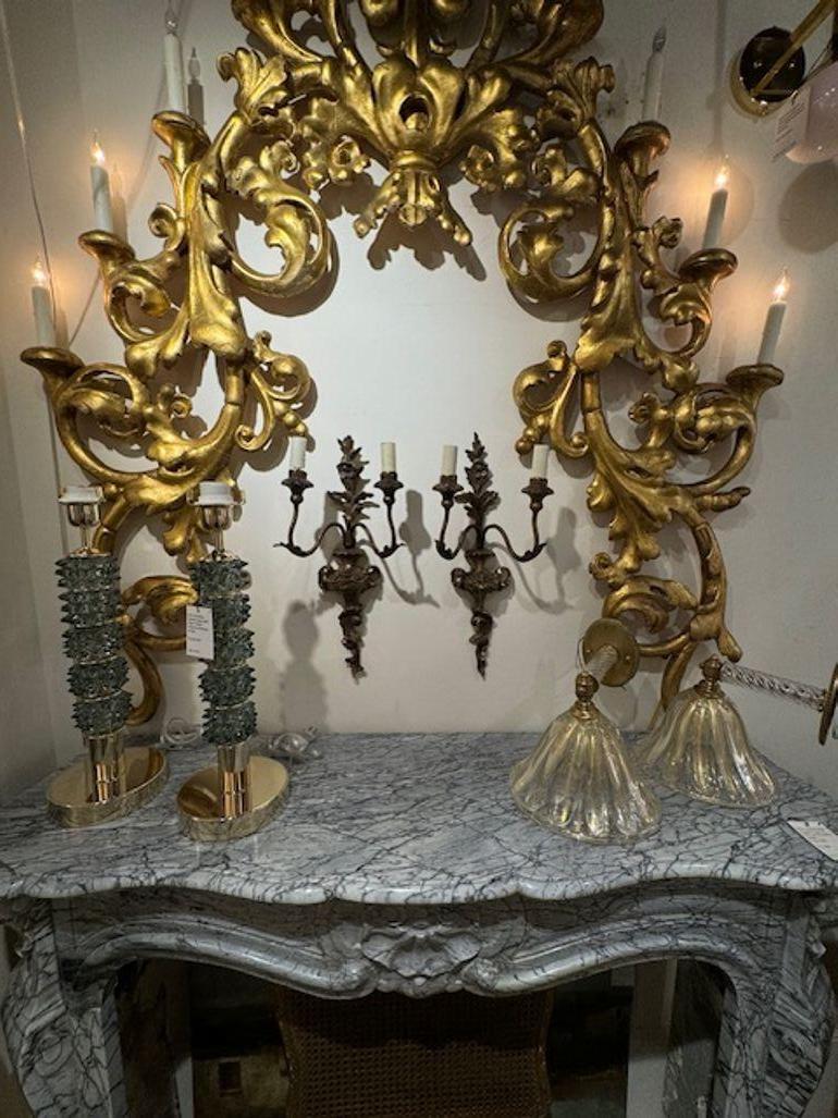 Francese Coppia di sconsigliere in argento dorato dei primi del Novecento italiano in vendita