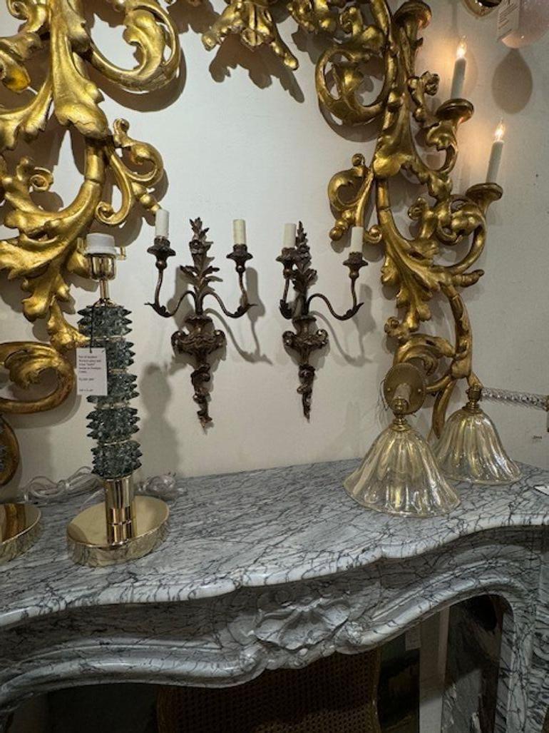 Coppia di sconsigliere in argento dorato dei primi del Novecento italiano in vendita 1