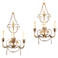 Pair of Early 20th Century Italian Tole Wall Lights