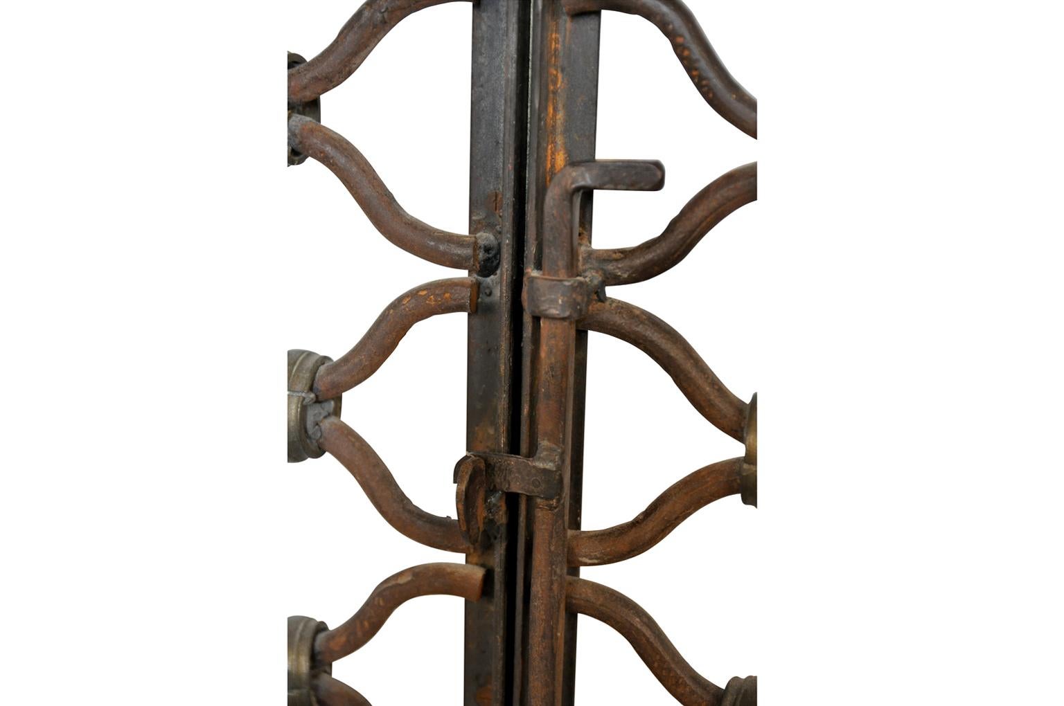 Bronze Pair of Early 20th Century Italian Window Protector Grilles For Sale
