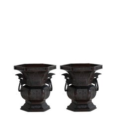 Pair of Early 20th Century Japanese Temple Urns