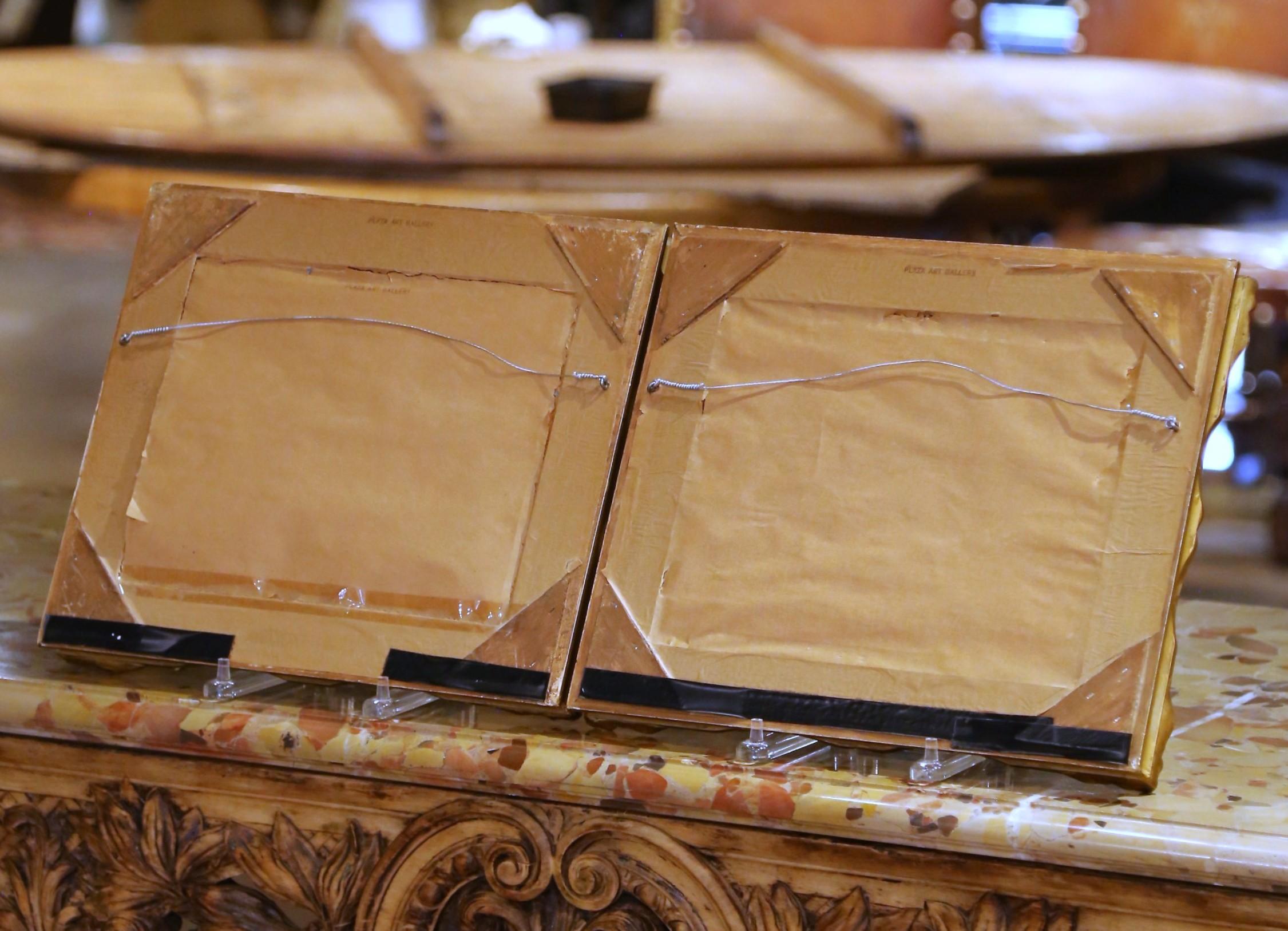 Pareja de óleos de paisajes de principios del siglo XX firmados C. Jonnevold en venta 5