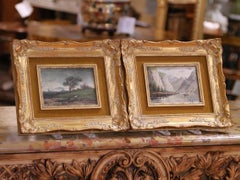 Pair of Early 20th Century Landscape Oil Paintings Signed C. Jonnevold