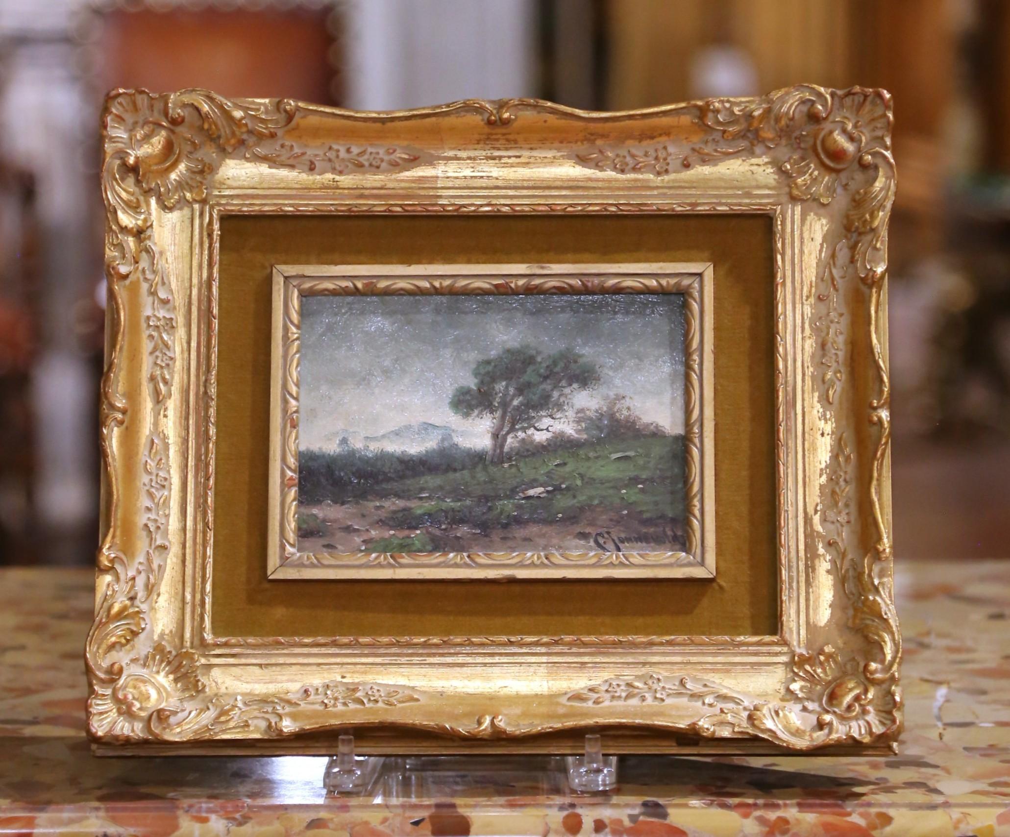 Pareja de óleos de paisajes de principios del siglo XX firmados C. Jonnevold Pintado a mano en venta