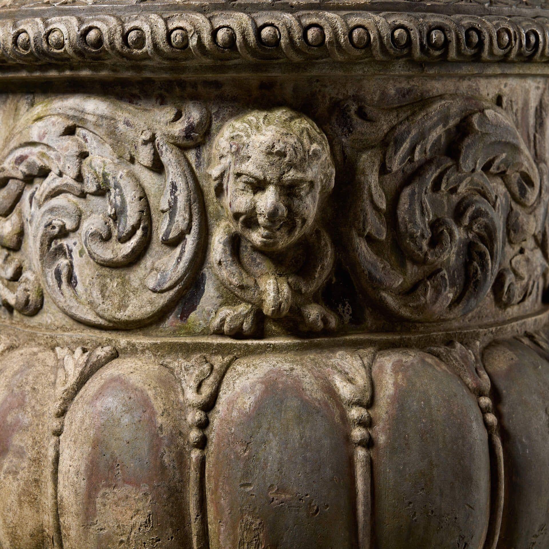 Pair of Early 20th Century Lead Garden Urns after John Van Nost 4