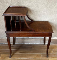 Pair of Early 20th Century Louis XV Two Tier Walnut Nightstands Bedside Tables