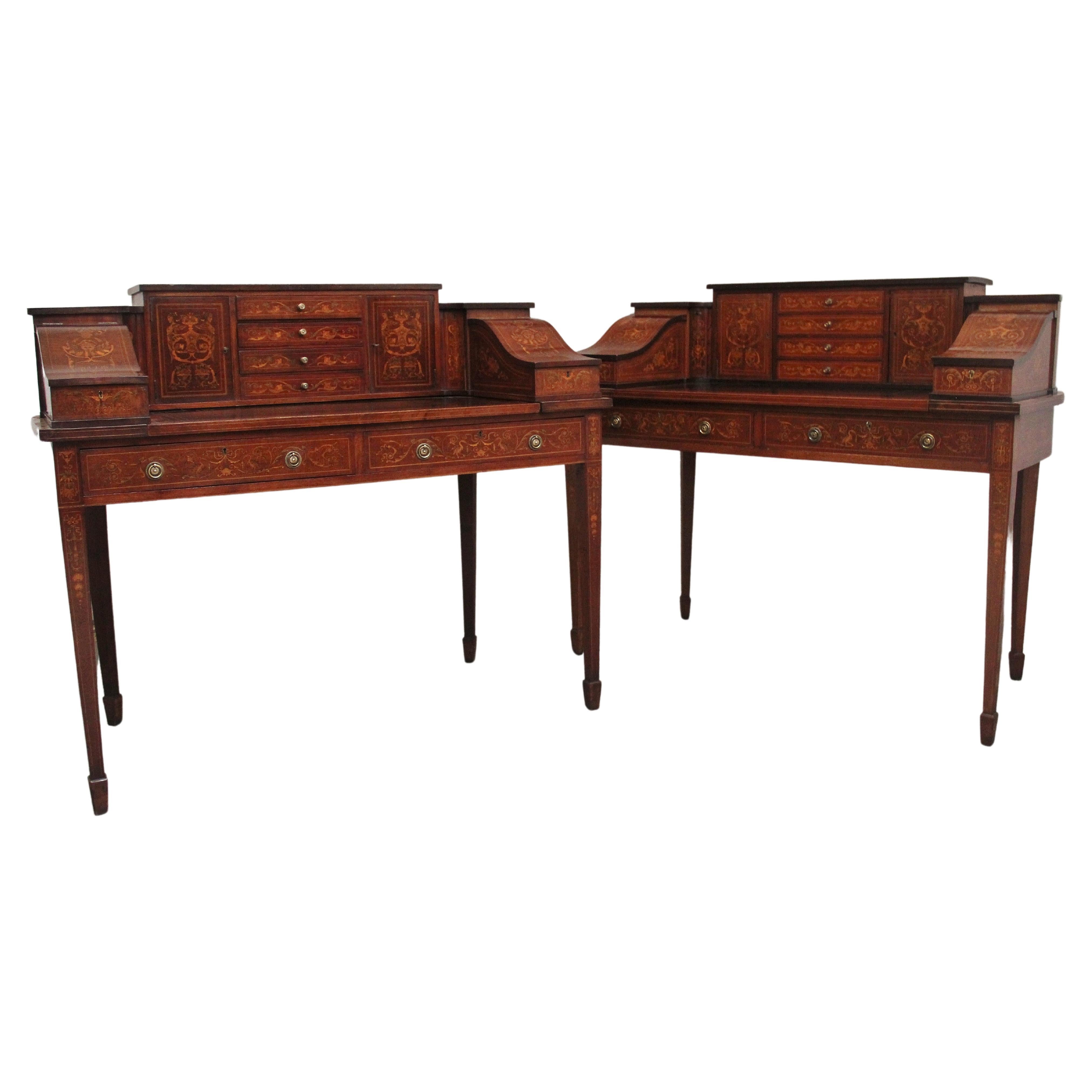 Pair of early 20th Century mahogany Carlton house desk's