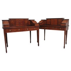 Pair of early 20th Century mahogany Carlton house desk's