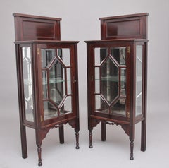 Pair of Early 20th Century Mahogany Display Cabinets