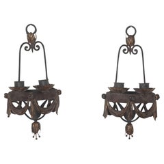 Pair of Early 20th Century Metal Sconces