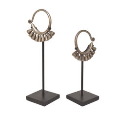 Pair of Early 20th Century Miao Silver Earrings