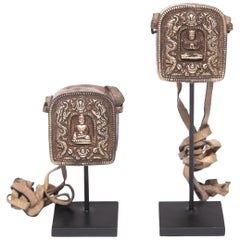 Pair of Early 20th Century Miniature Tibetan Traveling Shrines