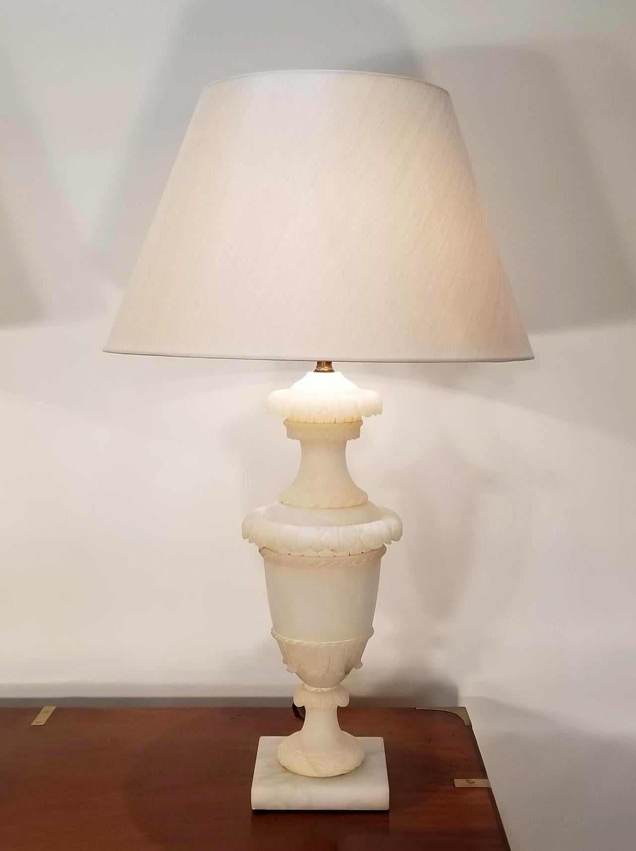 alabaster lamp base