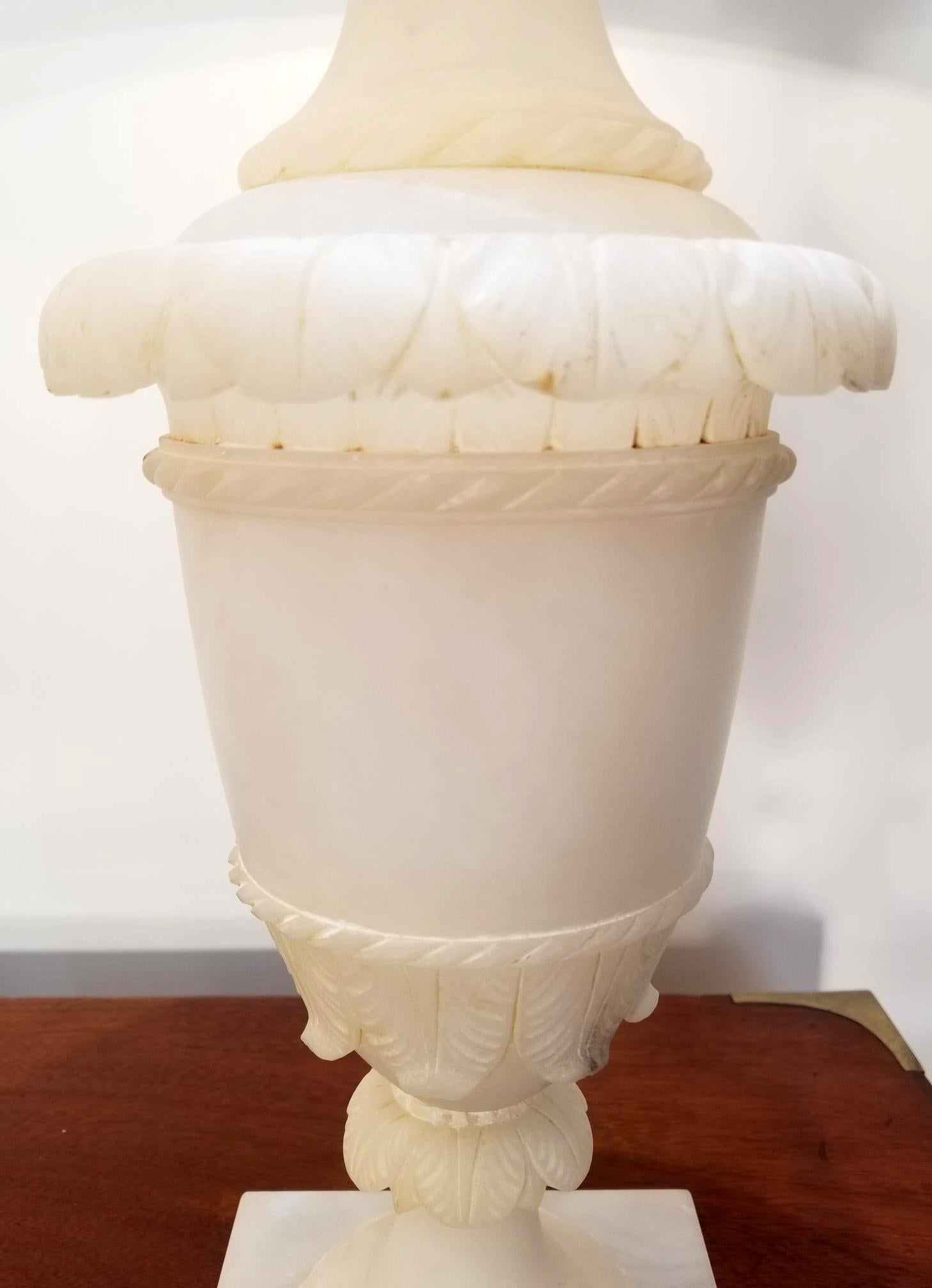 antique alabaster lamp