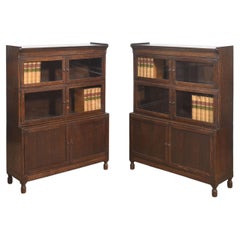 Pair Of Early 20th Century Oak Sectional Bookcases