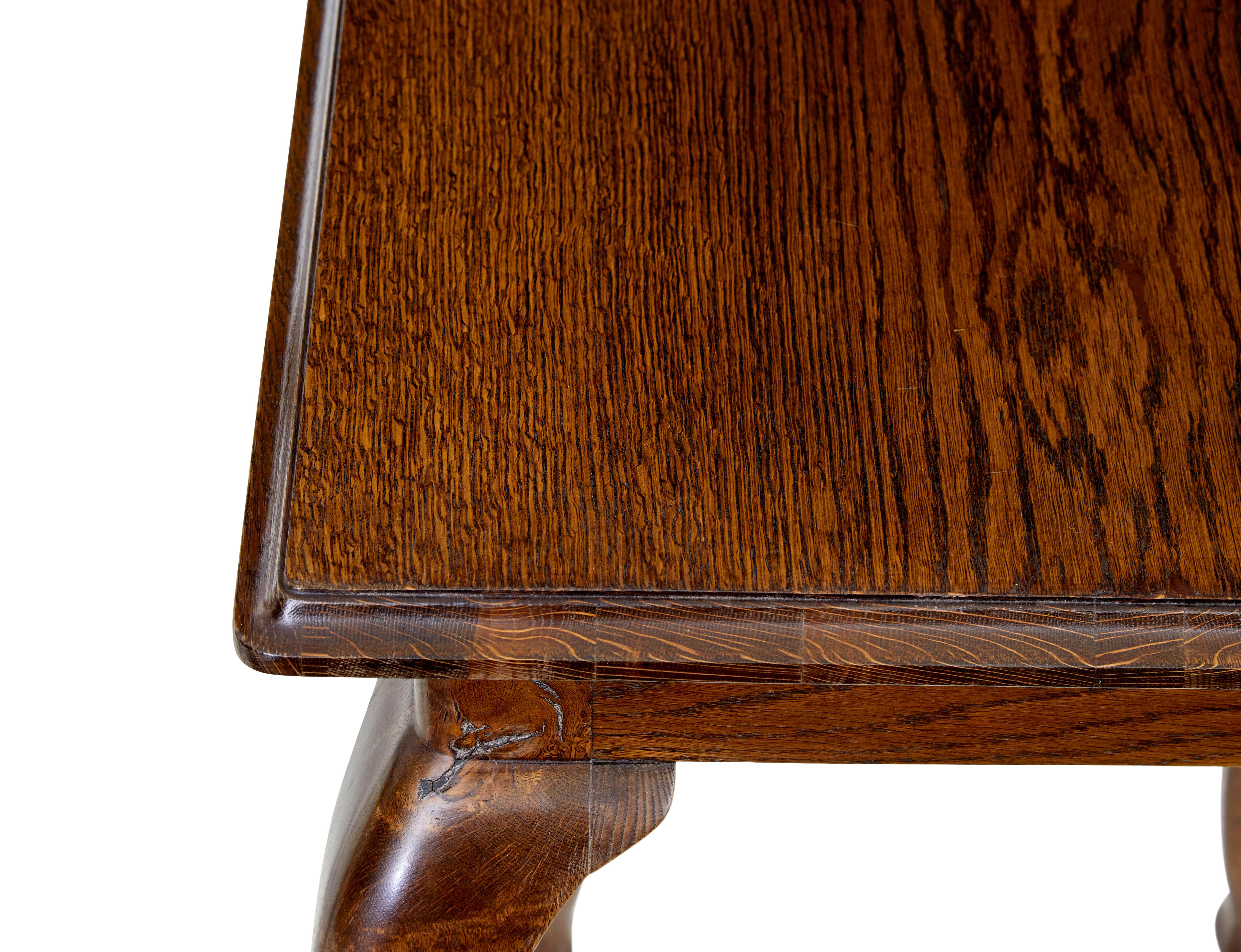 English Pair of early 20th century oak side tables