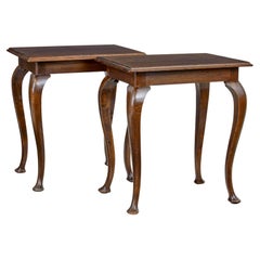Used Pair of Early 20th Century Oak Side Tables