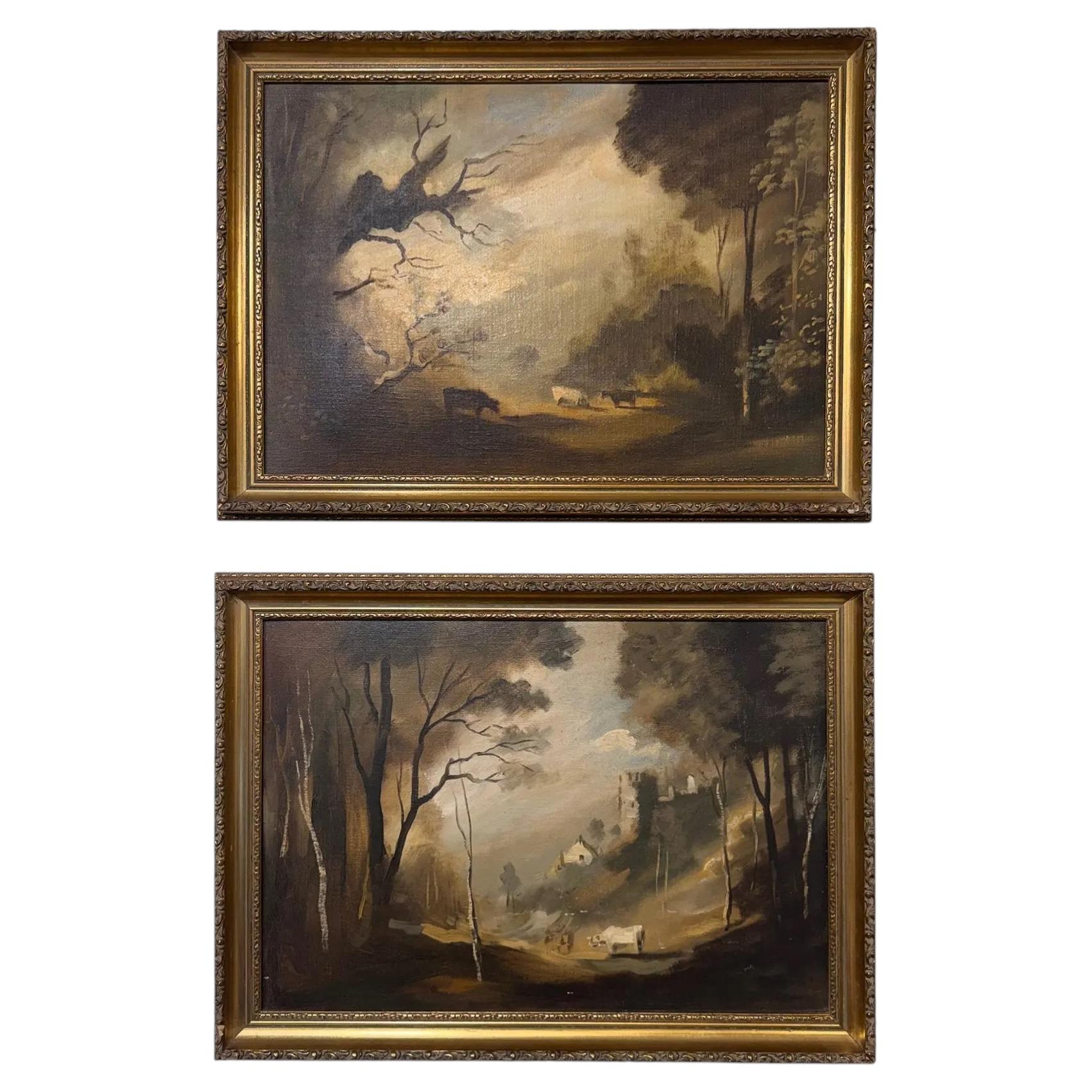 Pair of Early 20th Century Oil Paintings
