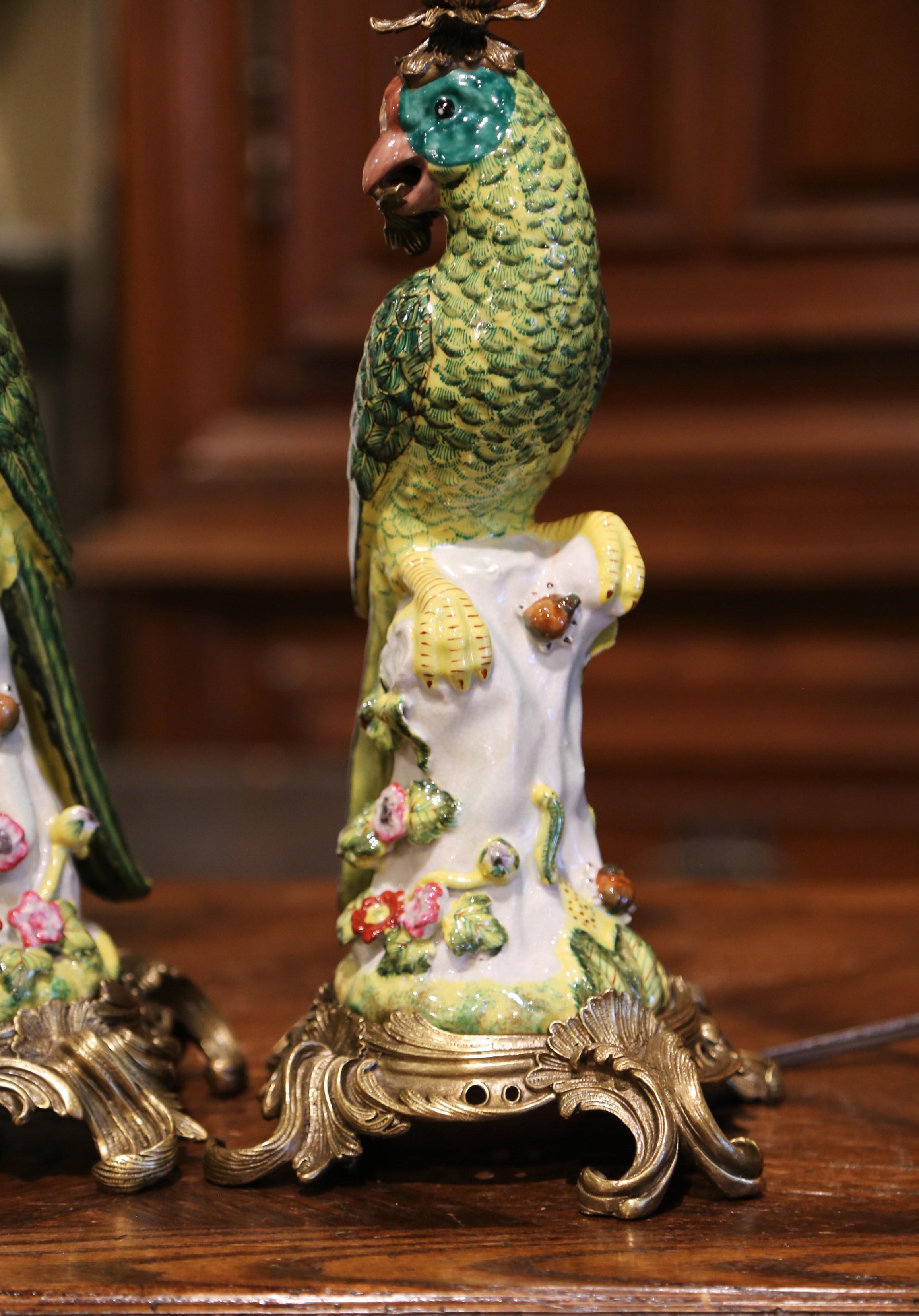 parrot lamps antique