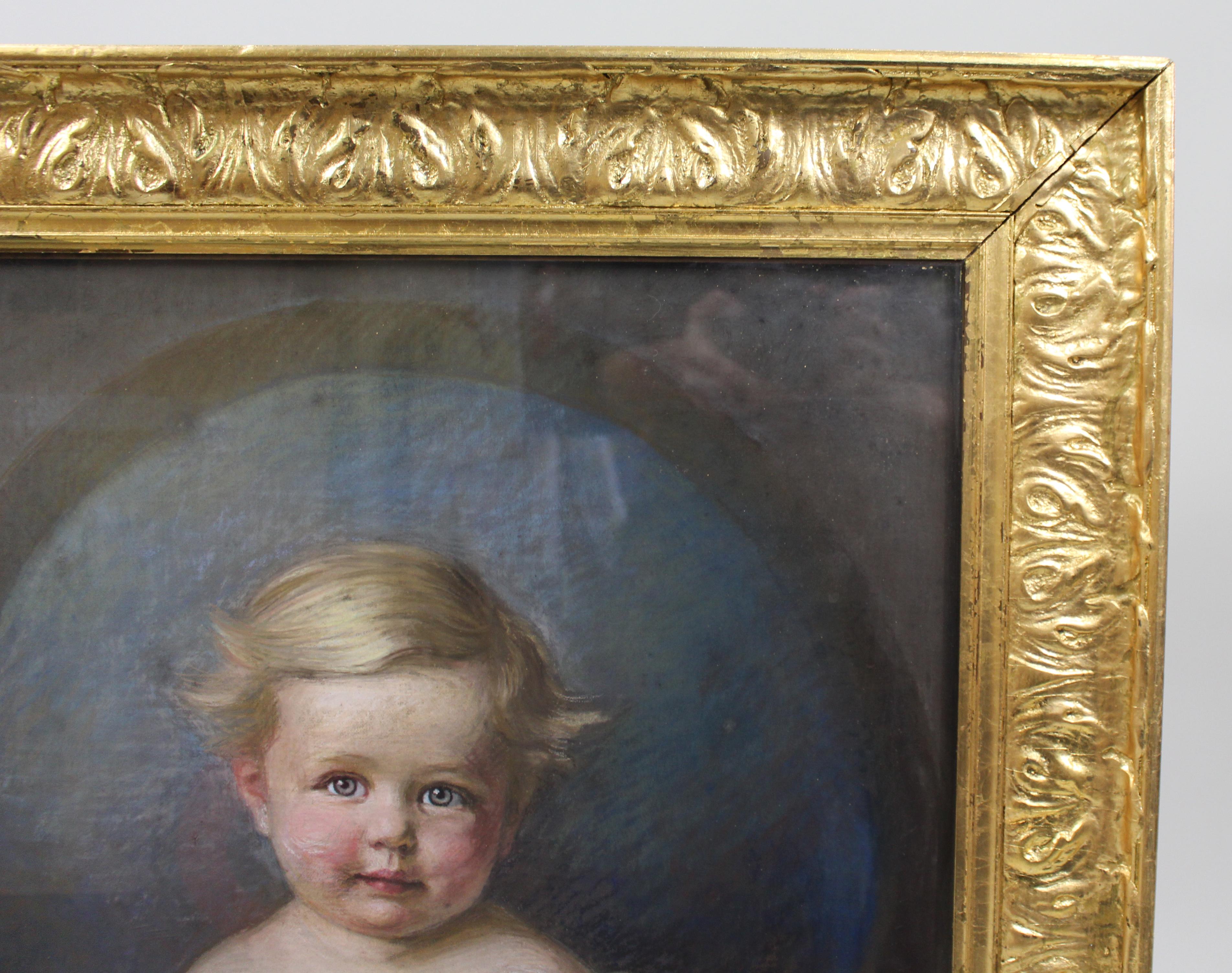 Pareja de retratos al pastel de Emily Eyres de principios del siglo XX en venta 8